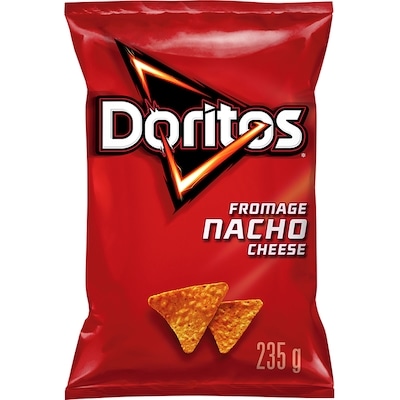 Doritos Chips tortilla aromatisées de fromage nacho 235 g, 1,91 $/100g