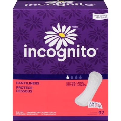 Incognito Extra Longs Protège-Dessous 92 ea, 0,15 $/1ch