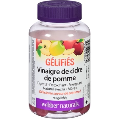 Webber Naturals Gélifiés Vinaigre De Cidre De Pomme 90 ea, 0,21 $/1ch