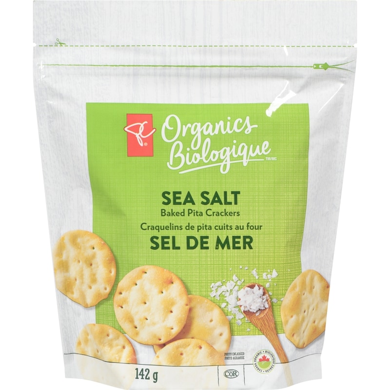 Baked Pita Crackers, Sea Salt