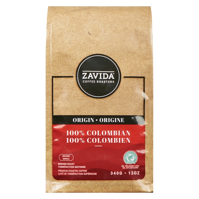 Zavida Colombian Coffee Ground Medium Roast - 340 g | Dominion