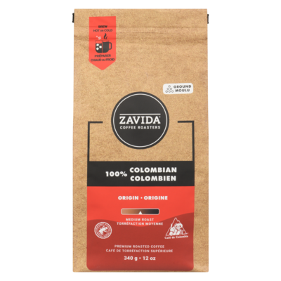 Zavida Café colombien moulu à torréfaction moyenne 340 g, 5,00 $/100g