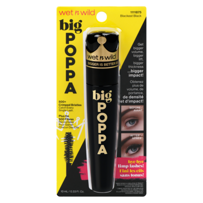 Wet N Wild Big Poppa Mascara, Blackest Black 8 ml, $112.38/100ml