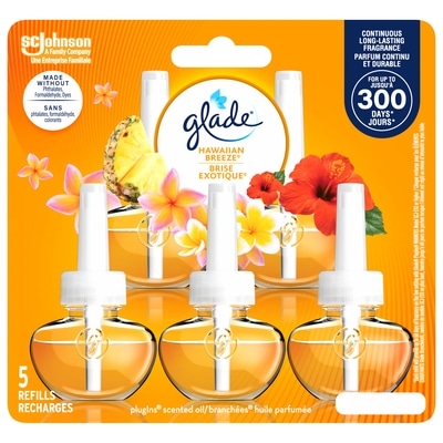 Glade PlugIns Scented Oil Air Freshener 5 Refills, Hawaiian Breeze 5 ea, $2.80/1ea