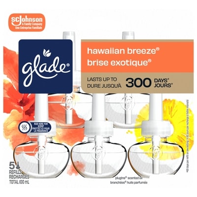 Glade Branchées huile parfumée Recharge cinq recharges, Brise exotique 5 ea, 4,60 $/1ch