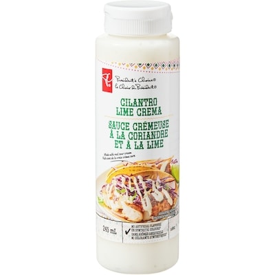 le Choix du Président Sauce crémeuse à la coriandre et à la lime 245 ml, 1,42 $/100ml