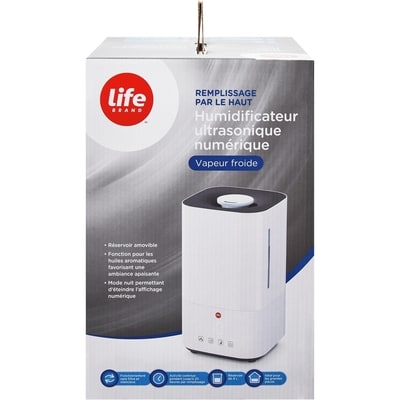 Life Remplissage par le haut humidificateur ultrasonique numérique 1 ea, 134,99 $/1ch