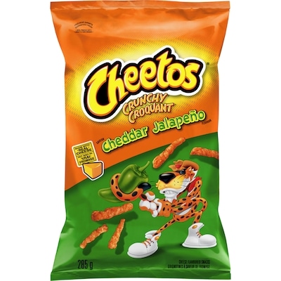 Cheetos Crunchy Cheddar Jalapeño Flavour Cheese Flavoured Snacks 285 g, $1.93/100g