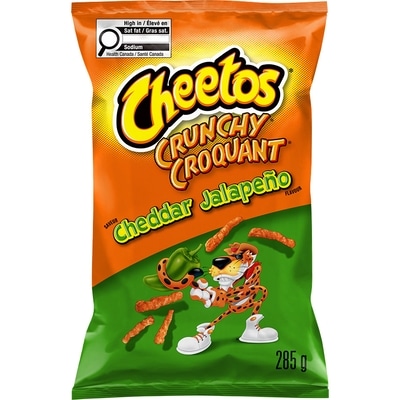 Frito-Lay Croquant Grignotines à saveur de fromage Cheddar Jalapeño 285 g, 1,57 $/100g
