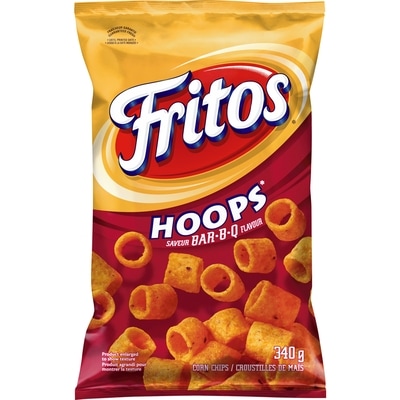 Fritos Hoops Bar-B-Q Flavour Corn Chips 340g 340 g, $1.47/100g