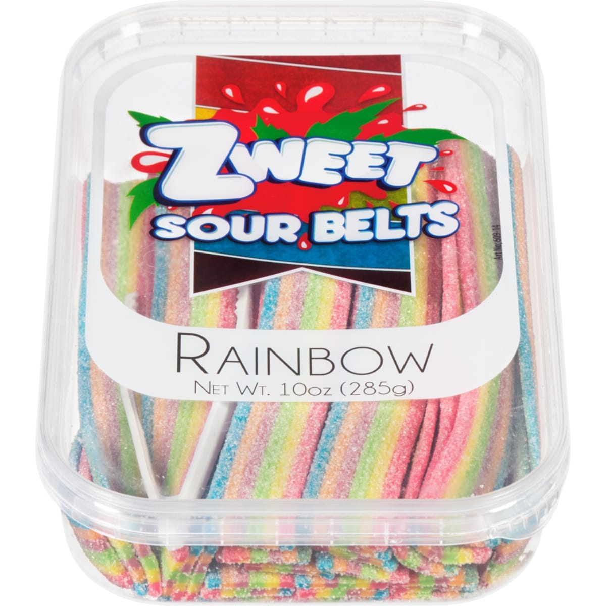 Zweet Rainbow Sour Belts 285 g, $2.10/100g