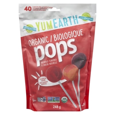 Yum Earth Organic Pops 241 g, $4.15/100g