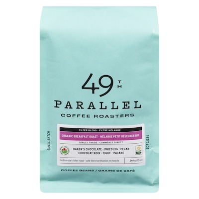 49th Parallel Organic Breakfast Coffee 340 g, $5.59/100g