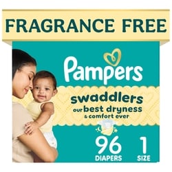 Pampers Swaddlers Diapers, Size S1, 96 Count 96 ea, $0.30/1ea