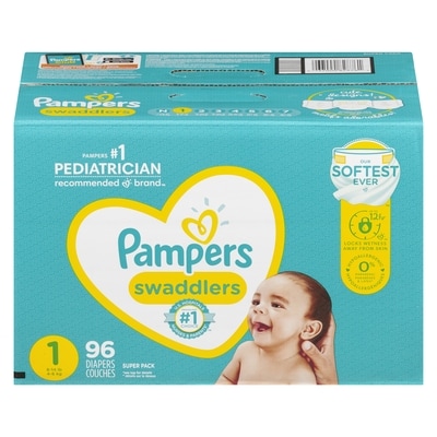 Pampers Swaddlers Newborn Diaper Size 1 96 Count 96 ea, $0.34/1ea