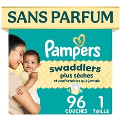 Pampers Couches Swaddlers, taille 1, 96 unités 96 ea, 0,35 $/1ch