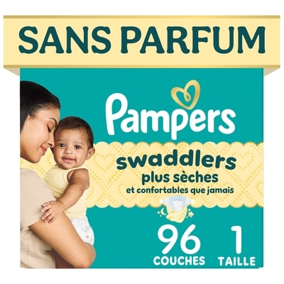 Pampers Couches Swaddlers, taille 1, 96 unités 96 ea, 0,35 $/1ch