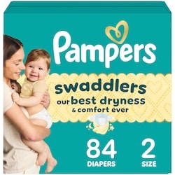 Pampers Swaddlers Diapers, Size S2, 84 Count 84 ea, $0.40/1ea