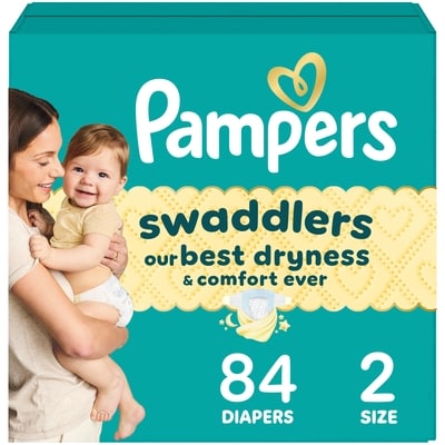 Pampers Swaddlers Diapers, Size S2, 84 Count 84 ea, $0.40/1ea
