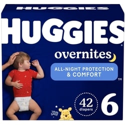 Huggies Overnites Nighttime Baby Diapers, Size 6 (35+ lbs), 42 Ct 42 ea, $0.79/1ea