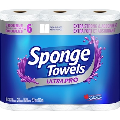 SpongeTowels UltraPRO Paper Towel 3 Double Rolls 3 ea, $4.00/1ea