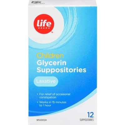 Life Brand Glycerin Suppositories for Children 12 ea, $0.36/1ea