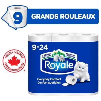 Royale Original papier hygiénique, 9 équivalant à 24 rouleaux, 327 feuilles / roul 327 ea, 0,04 $/1ch
