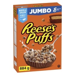 General Mills Reese's Puffs Breakfast Cereal, Peanut Butter Chocolate, Jumbo Size 884 g, $1.47/100g