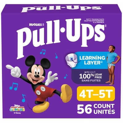 Huggies Boys' Potty Training Pants, 4T-5T (38-50 lbs), 56 Count 56 ea, $0.64/1ea