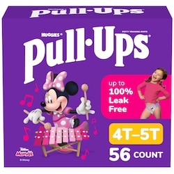 Huggies Pull-Ups Girls' Potty Training Pants, 4T-5T (38-50 lbs), 56 Count 56 ea, $0.59/1ea