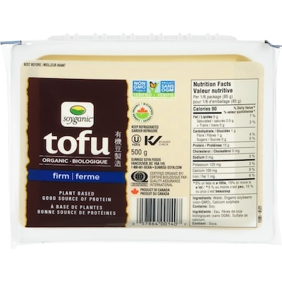 Soyganic Tofu Firm Organic 500 g, $0.86/100g