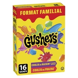 Betty Crocker Gushers Fruit aux Fruits, Saveur Variées, Sans Gluten, Forfait famille 368 g, 1,90 $/100g