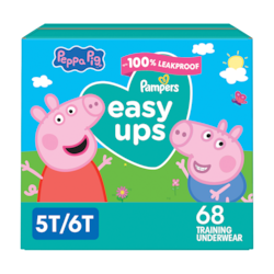 Easy Ups Training Underwear Peppa Pig Size 7 (5T6T), 68 Count