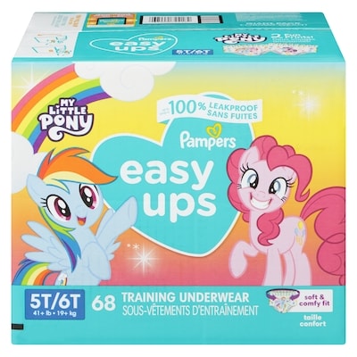 Pampers Easy Ups Training Underwear Girls Size 7 5T-6T 68 Count 68 ea, $0.69/1ea