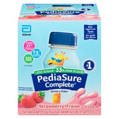 Pediasure Strawberry Nutritional Supplement 4x235.0 ml, $1.06/100ml