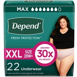 Fresh Protection Adult Incontinence Underwear for Women (Formerly Fit-Flex), Disposable, Maximum, Extra-Extra-Large, Blush, 22 Count