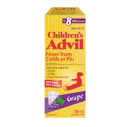 Fever From Colds Or Flu Oral Suspension, Dye Free, Grape Flavour