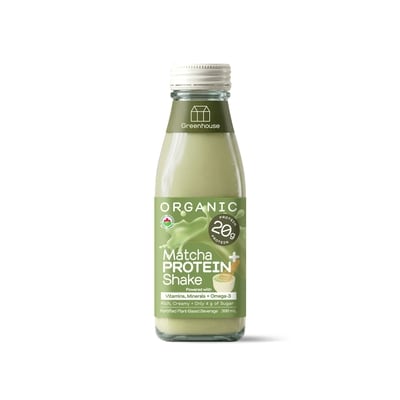 Greenhouse Organic Plant-Based Matcha Protein Shake 300 ml, $1.66/100ml