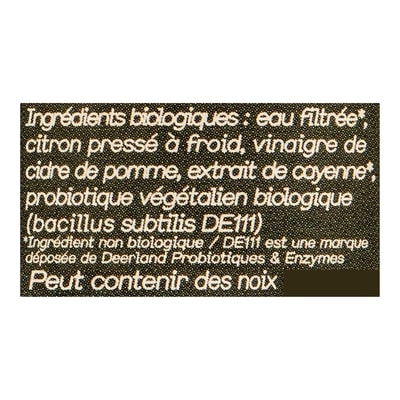 Shots probiotiques biologiques Inside Job au vinaigre de cidre, 4 unités