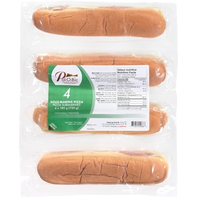 null Sous-Marins Pizza  720 g, 1,46 $/100g