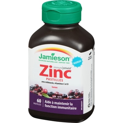 Zinc Pastilles avec échinacée, vitamines C et D, Sureau