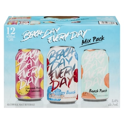 Beach Day Every Day Mix Pack Alcoholic Malt Beverage (ID required at pick-up) 12x355.0 ml, $0.56/100ml