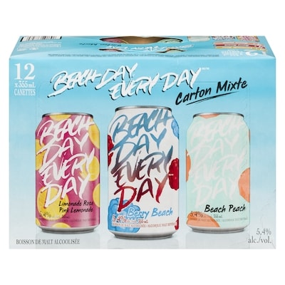 Beach Day Every Day Carton Mixte Boisson De Malt Alcoolisée (Pièce d’identité requise au moment du ramassage) 12x355.0 ml, 0,56 $/100ml