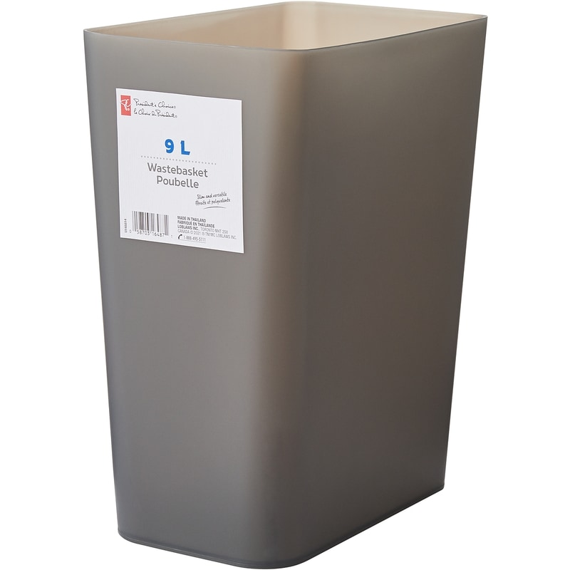 9L Wastebasket Gray