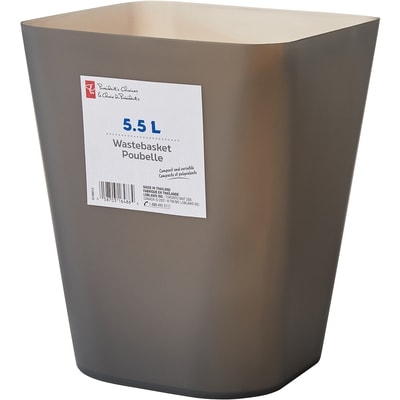 President's Choice 5.5L Wastebasket Gray 1 ea, $7.00/1ea
