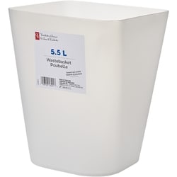 5.5L Wastebasket White