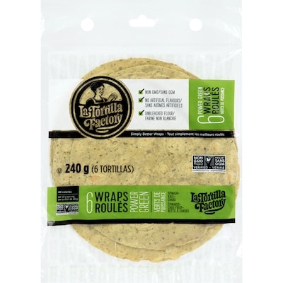La Tortilla Factory Wraps Power Green 240 g, $2.70/100g