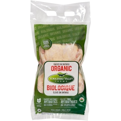 Yorkshire Valley Farms Organic Grade A Whole Chicken, Fresh $15.41/1kg $6.99/1lb