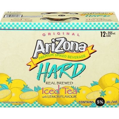 Arizona Hard Flavoured Alcoholic Malt Beverage Iced Tea With Lemon Flavour (ID required at pick-up) 12x355.0 ml, $0.56/100ml