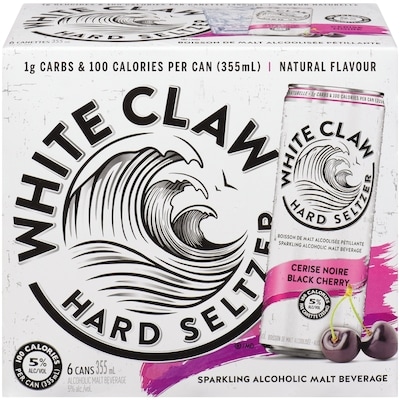 WHITE CLAW White Claw, cerise noire, 6 x 355 ml (Pièce d’identité requise au moment du ramassage) 6x355.0 ml, 0,69 $/100ml